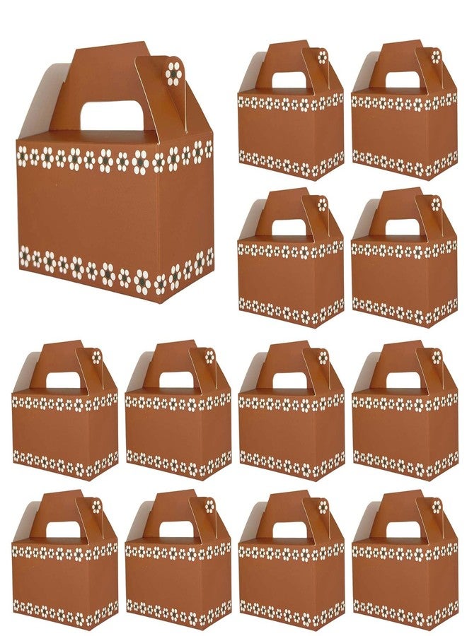 RVEAFA 24 Pack Platos De Barro Mexicanos Party Favor Boxes Mexico Traditional Terracotta Flower Party Decoration Treat Boxes for Snacks Candy Cookie Boxes for Wedding Birthday 6.5x3.5x4 Inches - Image 1